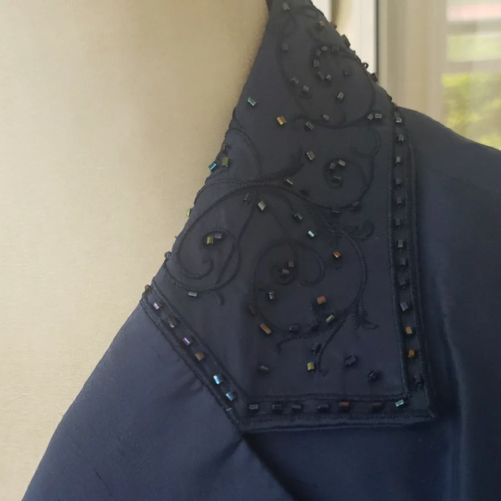 KIR Elegant Embellish Blue‎ 3 Pcs. Skirt Suit